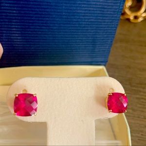 Rubies 14 k gold studs